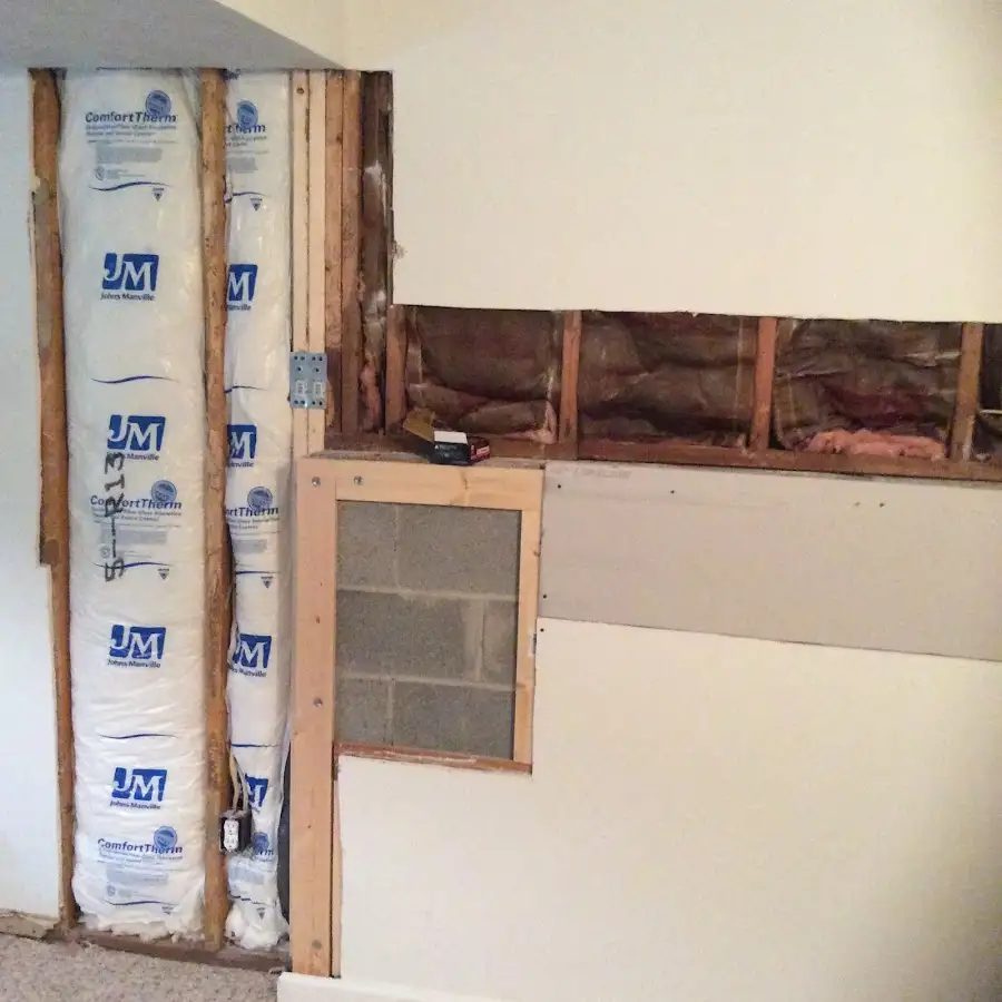 Wall insulation replacement during Contents Cleaning & Restoration in De Soto